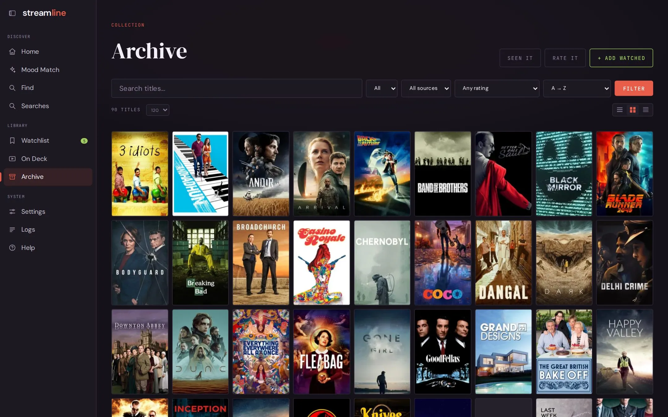 Archive poster grid